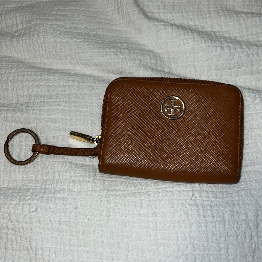 Tory Burch key chain zipper wallet